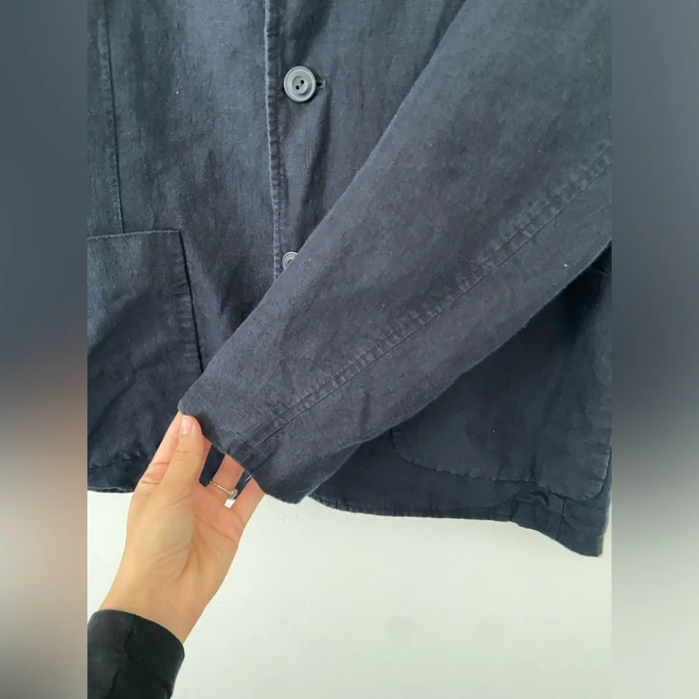 Vince Navy Relaxed 100% Hemp Blazer Coastal Resort Summer Jacket Sports Coat M